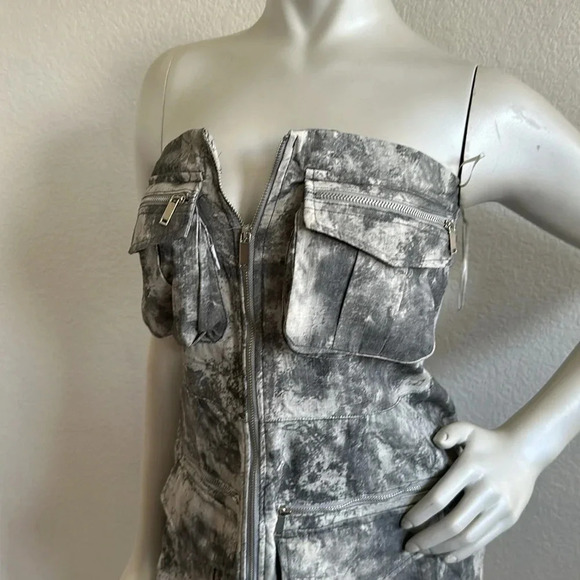 NWT ZARA “ the fitted Cargo dress in print Size Small - Picture 8 of 11